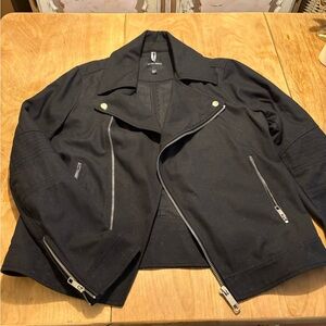 Antony Morato Black Moto Style Jacket with Silver Zippers